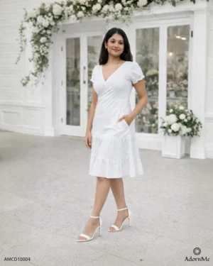 Blanc Muse Wrap Mini Dress
