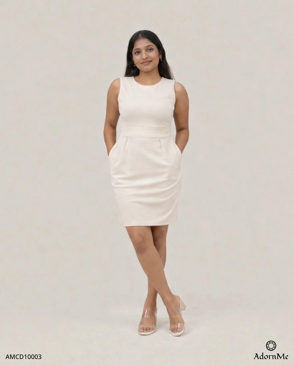 Ivory Grace Tailored Mini Dress