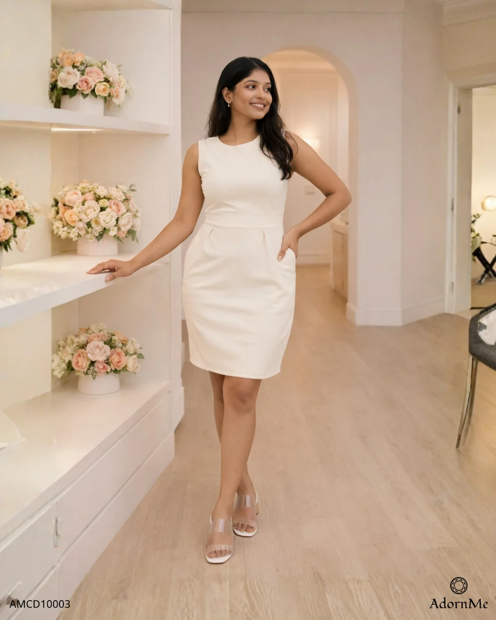 Ivory Grace Tailored Mini Dress